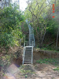 stairs from marina to bungalow